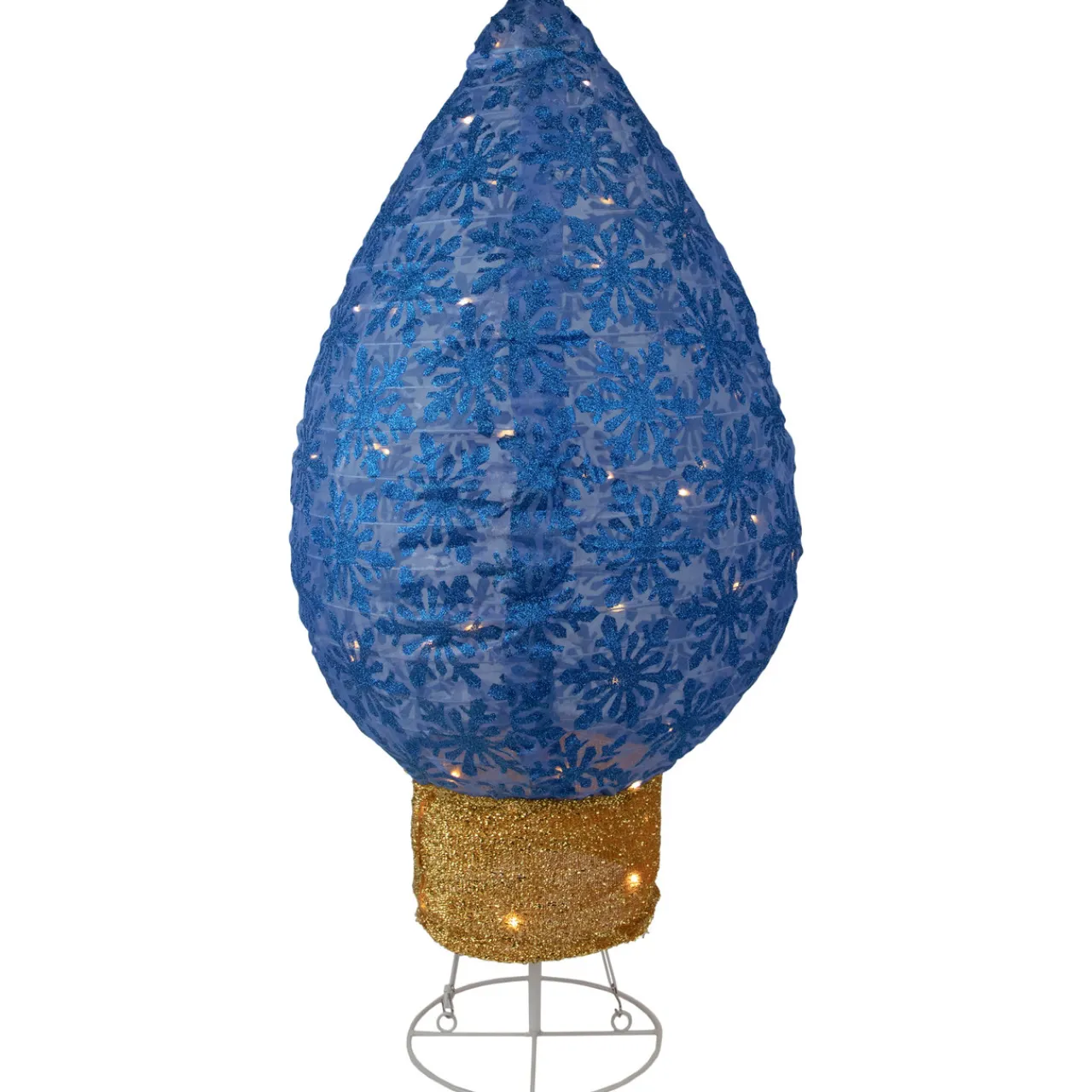 Hot LED Lighted Retro Light Bulb Outdoor Christmas Decoration - 32" - Blue Lighted