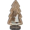 Outlet LED Lighted Rustic Glitter Christmas Tree with Winter Scene - 20" Trees