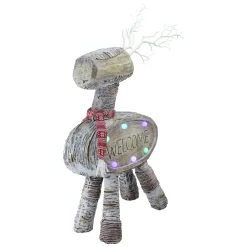 Outlet LED Lighted Rustic Reindeer Christmas Decoration - 23.5" Animals