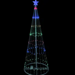 Outlet LED Lighted Show Cone Christmas Tree Outdoor Decoration - 12' - Multicolor Trees