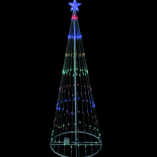 Outlet LED Lighted Show Cone Christmas Tree Outdoor Decoration - 12' - Multicolor Trees