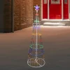 Discount LED Lighted Show Cone Christmas Tree Outdoor Decoration - 6' - Multicolor Lights Trees