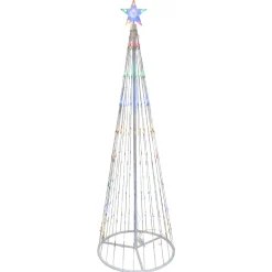 Discount LED Lighted Show Cone Christmas Tree Outdoor Decoration - 6' - Multicolor Lights Trees