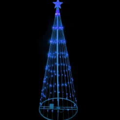 Outlet LED Lighted Show Cone Christmas Tree Outdoor Decoration - 6' - Blue Trees