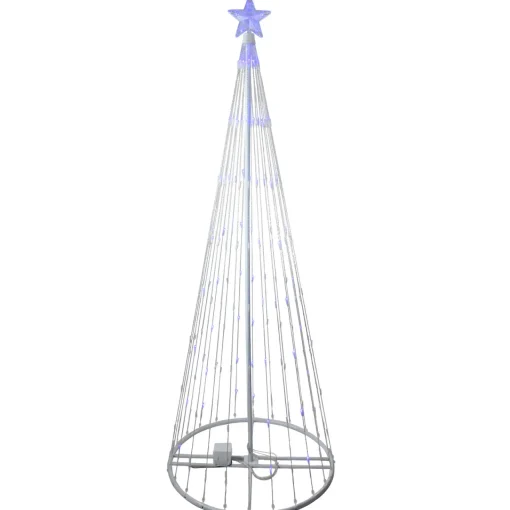 Outlet LED Lighted Show Cone Christmas Tree Outdoor Decoration - 6' - Blue Trees