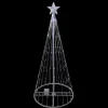 Outlet LED Lighted Show Cone Outdoor Christmas Tree - 4' - White - Pure White Trees