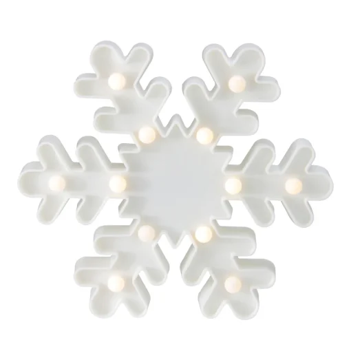 Sale LED Lighted Snowflake Christmas Marquee Sign - 9.5" - White Door