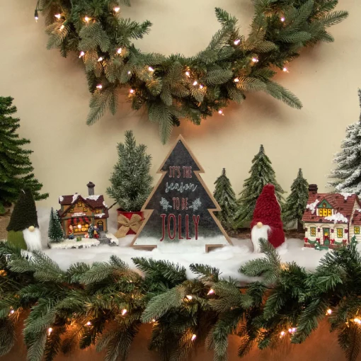Online LED Lighted Snowy Cottage House Christmas Village Decoration - 6.5" Building Sets