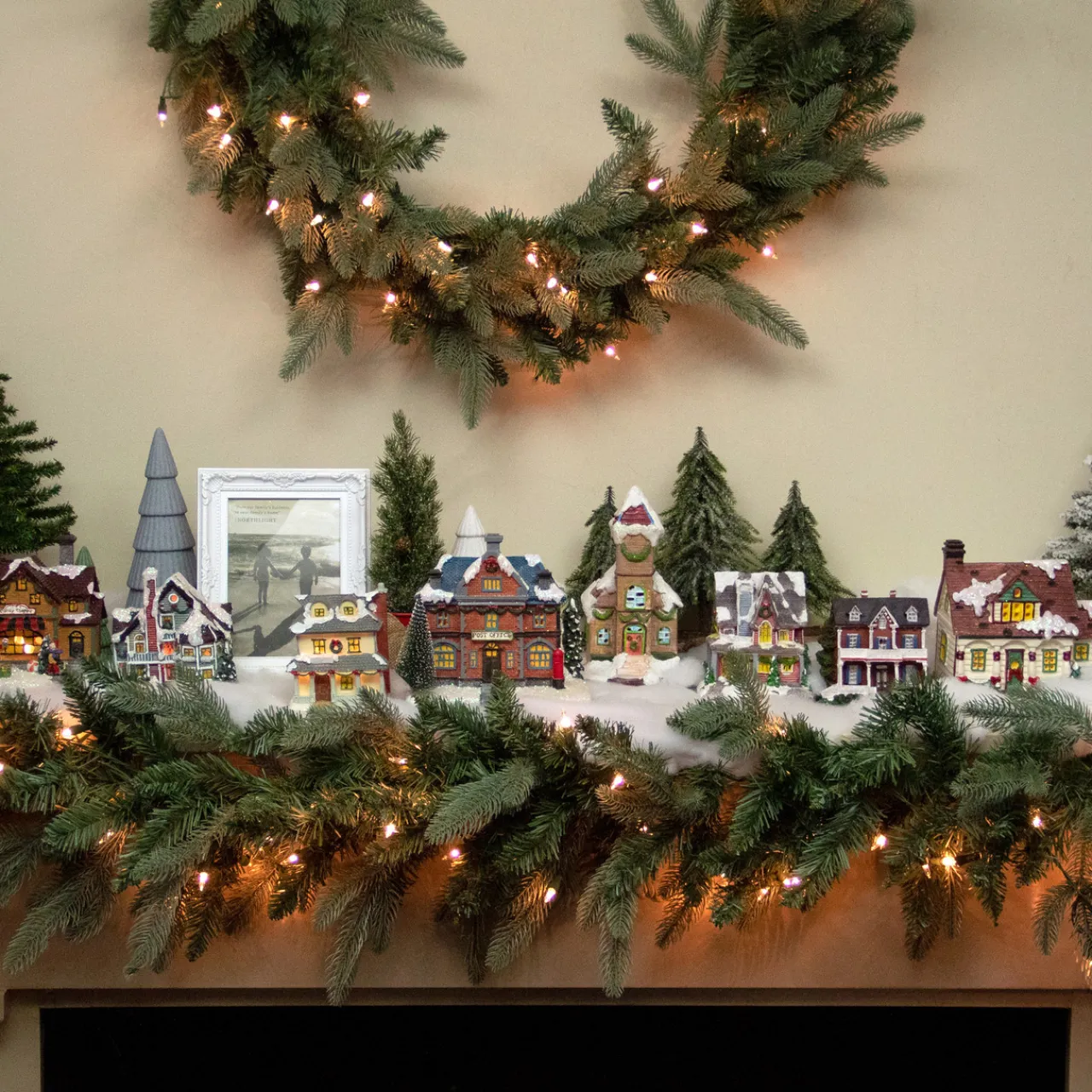 Online LED Lighted Snowy Cottage House Christmas Village Decoration - 6.5" Building Sets