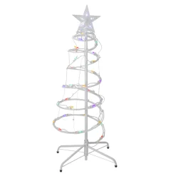 Best LED Lighted Spiral Cone Trees Outdoor Christmas Decorations - Multicolor - Set of 2 Trees