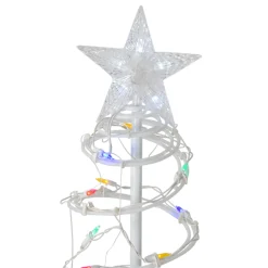 Best LED Lighted Spiral Cone Trees Outdoor Christmas Decorations - Multicolor - Set of 2 Trees