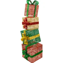Outlet LED Lighted Stacked Christmas Gifts Outdoor Decoration - 53