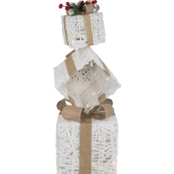 Best LED Lighted Stacked Gift Boxes Christmas Decoration - 25.25
