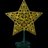 Discount LED Lighted Star Christmas Tree Topper - 9.5" - Gold Stars