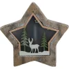 Outlet LED Lighted Star with Reindeer in the Woods Scene Christmas Decoration - 13.25" Animals