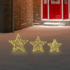 Discount LED Lighted Stars Outdoor Christmas Decorations - 14