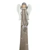 Clearance LED Lighted Tall Angel with Heart Christmas Figure - 24" - Brown and White Angels