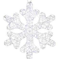 LED Lighted Twinkle Snowflake Outdoor Christmas Decoration - 23.5" - Cool White Snowflakes