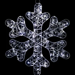 LED Lighted Twinkle Snowflake Outdoor Christmas Decoration - 23.5