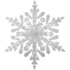 Clearance LED Lighted Twinkling Snowflake Christmas Outdoor Decoration - 47" - Cool White Snowflakes