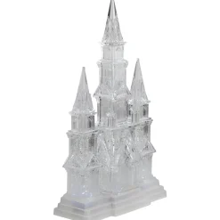 Clearance LED Lighted Winter Church Acrylic Christmas Decoration - 17.5