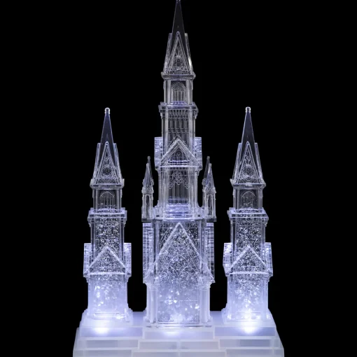 Clearance LED Lighted Winter Church Acrylic Christmas Decoration - 17.5" Building Sets