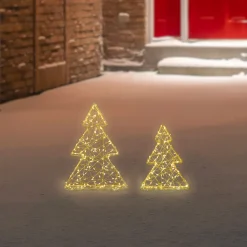 Clearance LED Lighted Wire Christmas Tree Decorations - 14