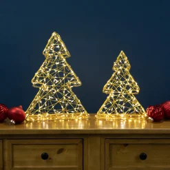Clearance LED Lighted Wire Christmas Tree Decorations - 14
