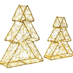 Clearance LED Lighted Wire Christmas Tree Decorations - 14
