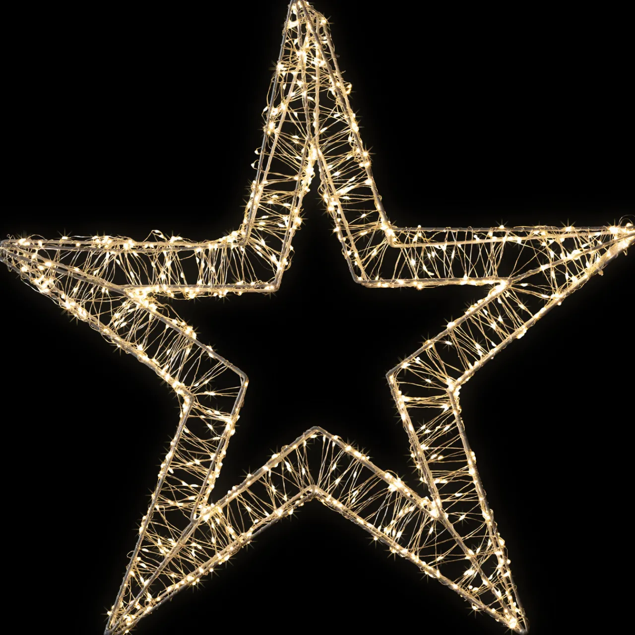 Sale LED Lighted Wire Star Outdoor Christmas Decoration - 22" - Warm White Lights Stars