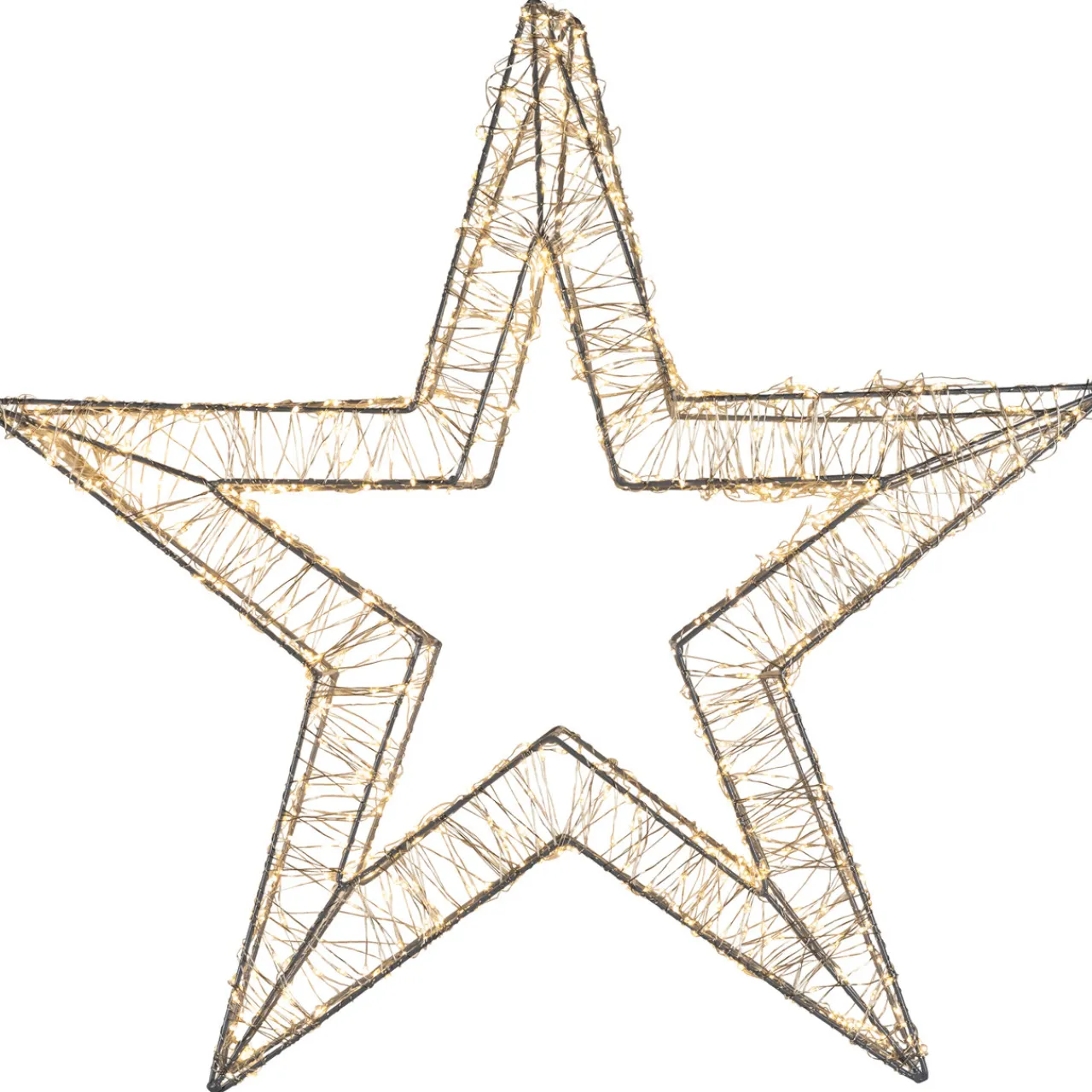 Sale LED Lighted Wire Star Outdoor Christmas Decoration - 22" - Warm White Lights Stars