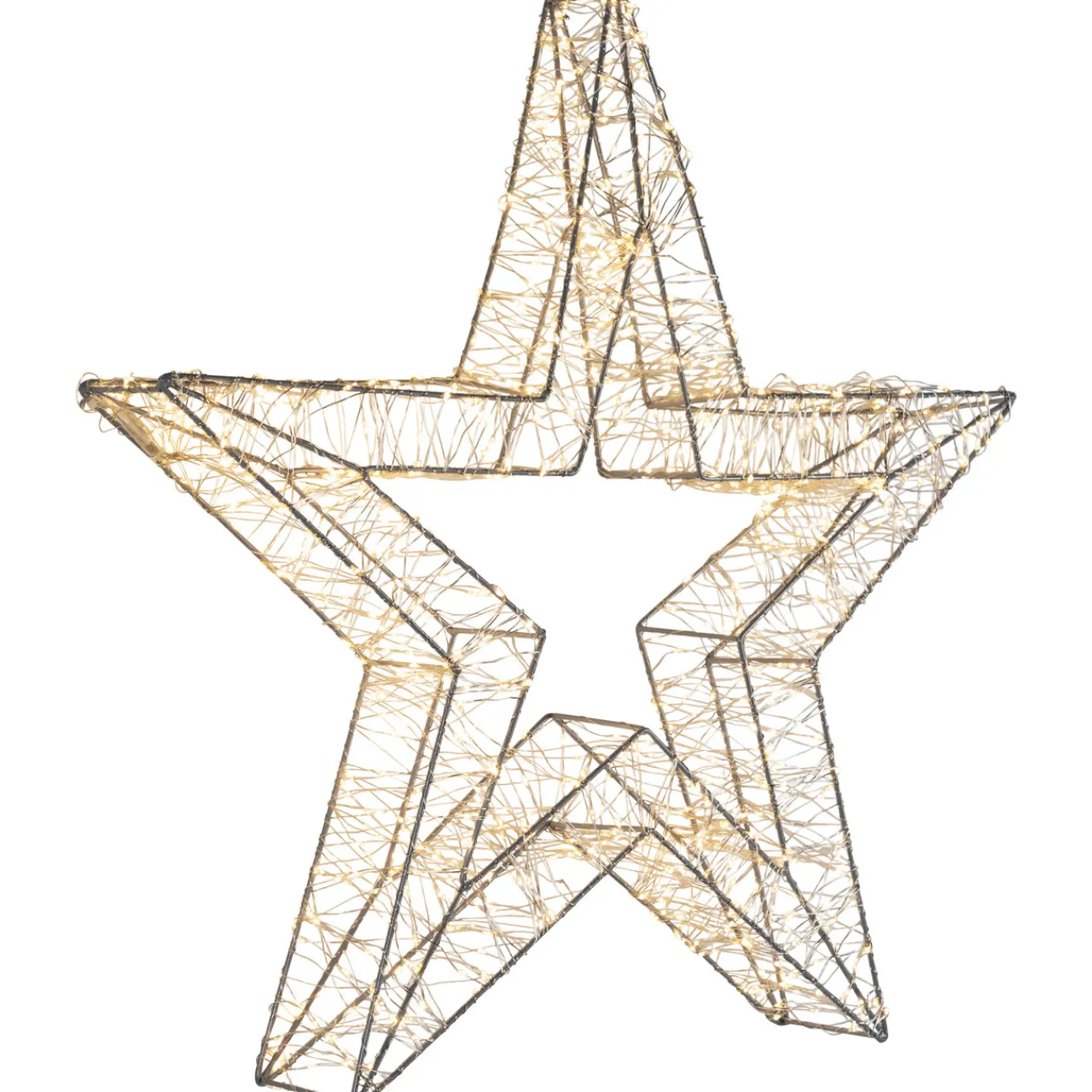 Sale LED Lighted Wire Star Outdoor Christmas Decoration - 22" - Warm White Lights Stars