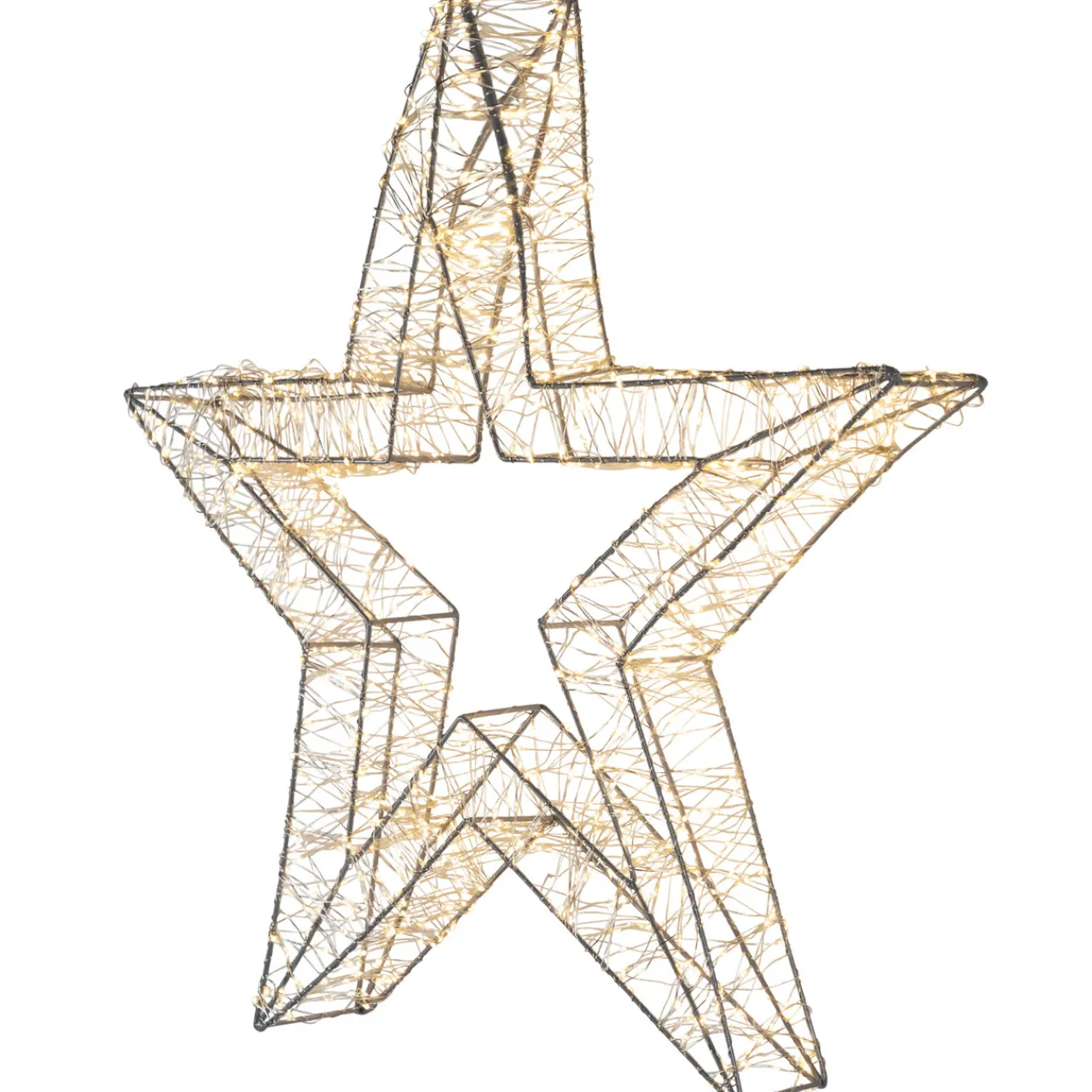 Sale LED Lighted Wire Star Outdoor Christmas Decoration - 22" - Warm White Lights Stars