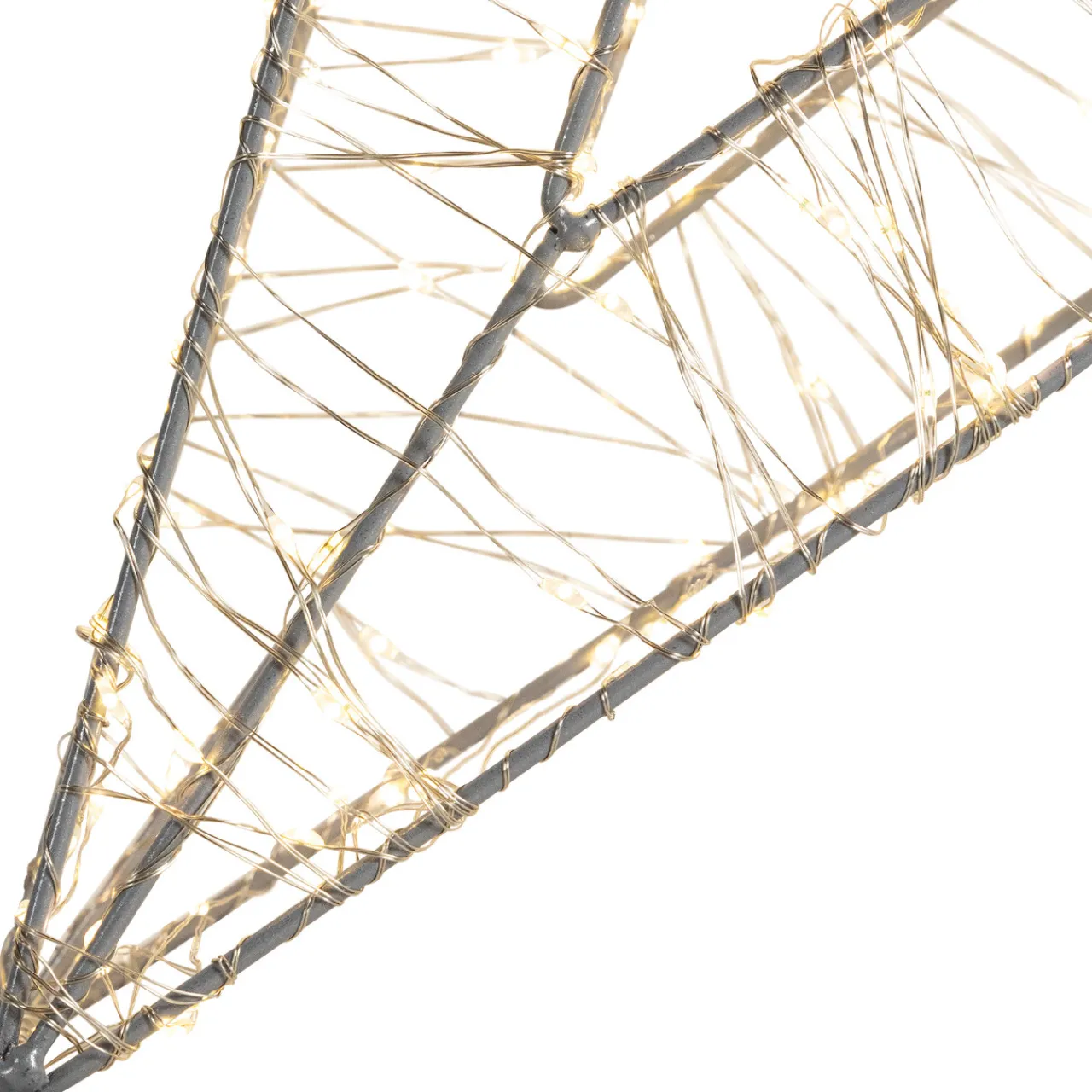 Sale LED Lighted Wire Star Outdoor Christmas Decoration - 22" - Warm White Lights Stars