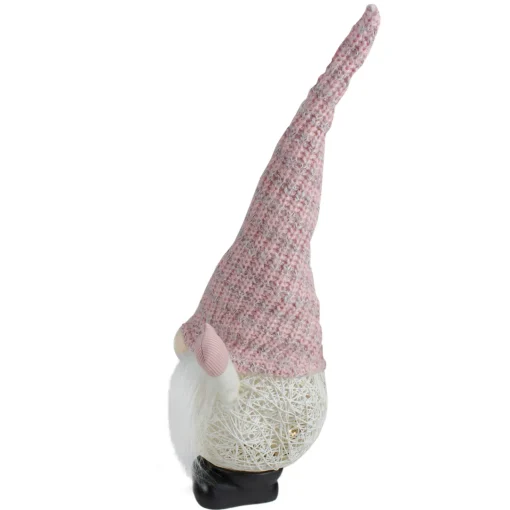 Sale LED Rattan Gnome Christmas Figure - 19" - Warm White Lights - Pink and White Gnomes