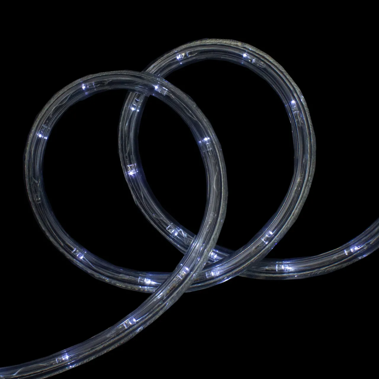 Hot LED White Twinkle Christmas Rope Lights - 18 ft Clear wire Rope & Tape