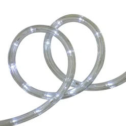 Hot LED White Twinkle Christmas Rope Lights - 18 ft Clear wire Rope & Tape