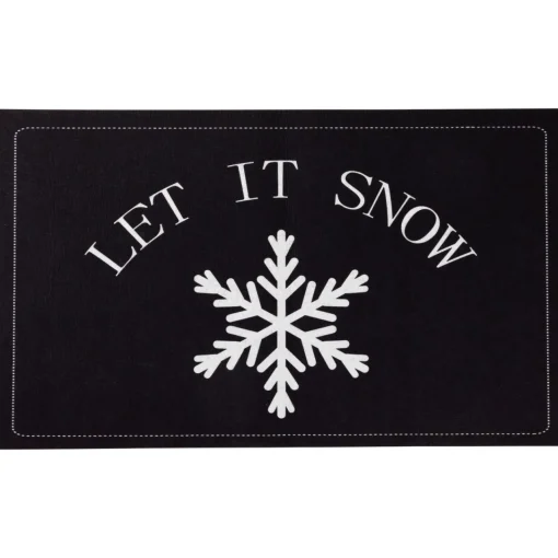 Outlet Let It Snow Christmas Doormat 29" x 17" Door