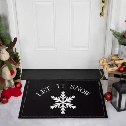Outlet Let It Snow Christmas Doormat 29" x 17" Door