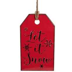 Best Let It Snow Metal Christmas Wall Sign - 12" Door
