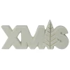 Outlet Lettered "XMAS" Tree Ceramic Christmas Sign - 8" - White and Gold Novelty