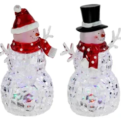 Outlet Lighted Acrylic Snowmen Christmas Decorations - 9