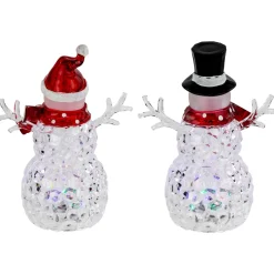 Outlet Lighted Acrylic Snowmen Christmas Decorations - 9