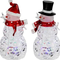 Outlet Lighted Acrylic Snowmen Christmas Decorations - 9
