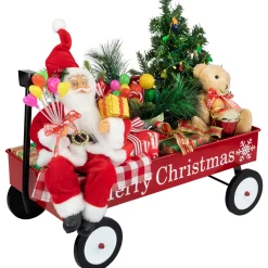 Sale Lighted and Musical Santa Claus Merry Christmas Wagon Decoration - 20
