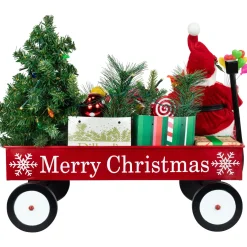 Sale Lighted and Musical Santa Claus Merry Christmas Wagon Decoration - 20