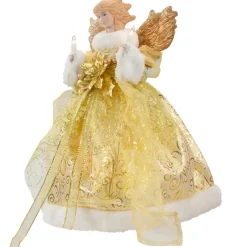 Sale Lighted Angel Christmas Tree Topper - Gold - 12