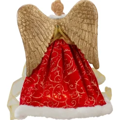 Clearance Lighted Angel with Golden Wings Christmas Tree Topper - 12