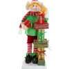 Best Lighted Animated Musical Santa's Elf with Star and Presents Christmas Figure - 30" Elves & Fairies