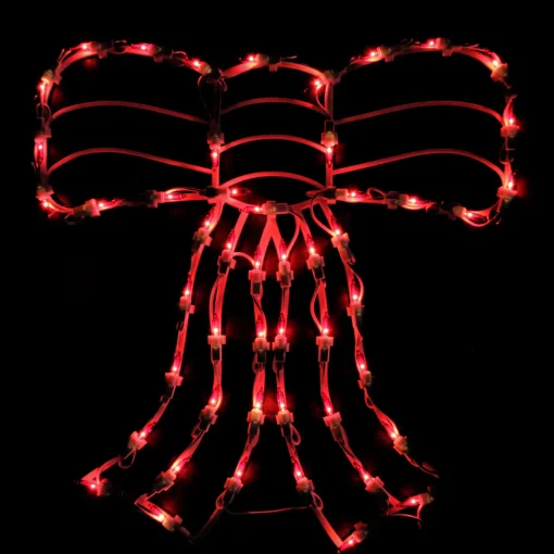 Sale Lighted Bow Christmas Window Silhouette Decoration - 14" - Red Window
